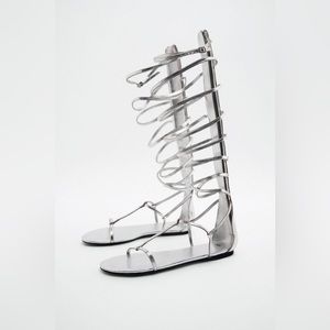 ZARA Leather Gladiator Sandals